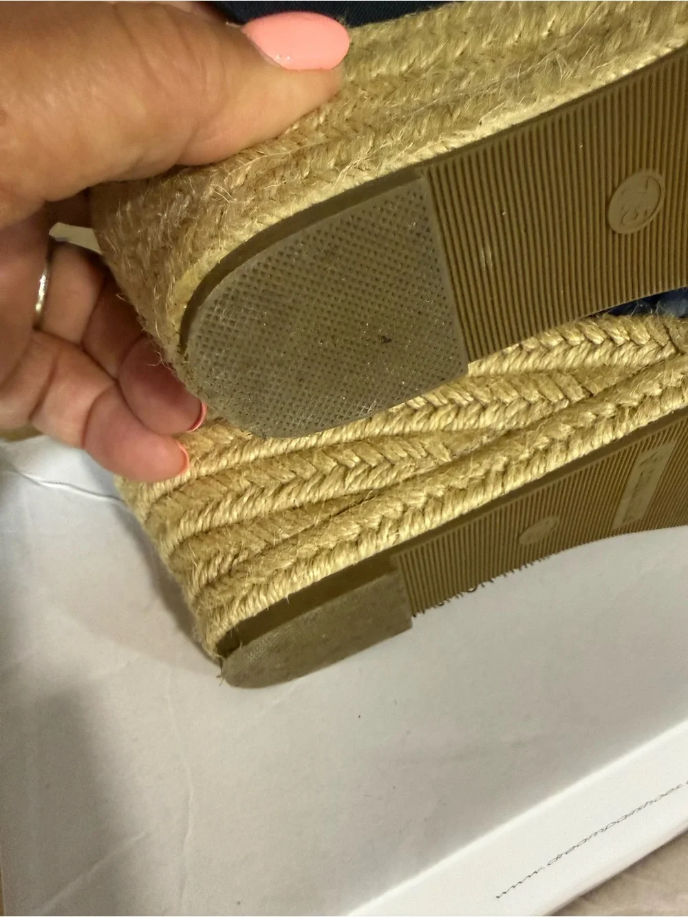 Dream Pairs Navy Espadrille Wedge Sandals with Ankle Strap
